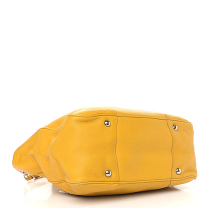 Prada Vitello Daino Braided Tote Mimosa 4 of 14