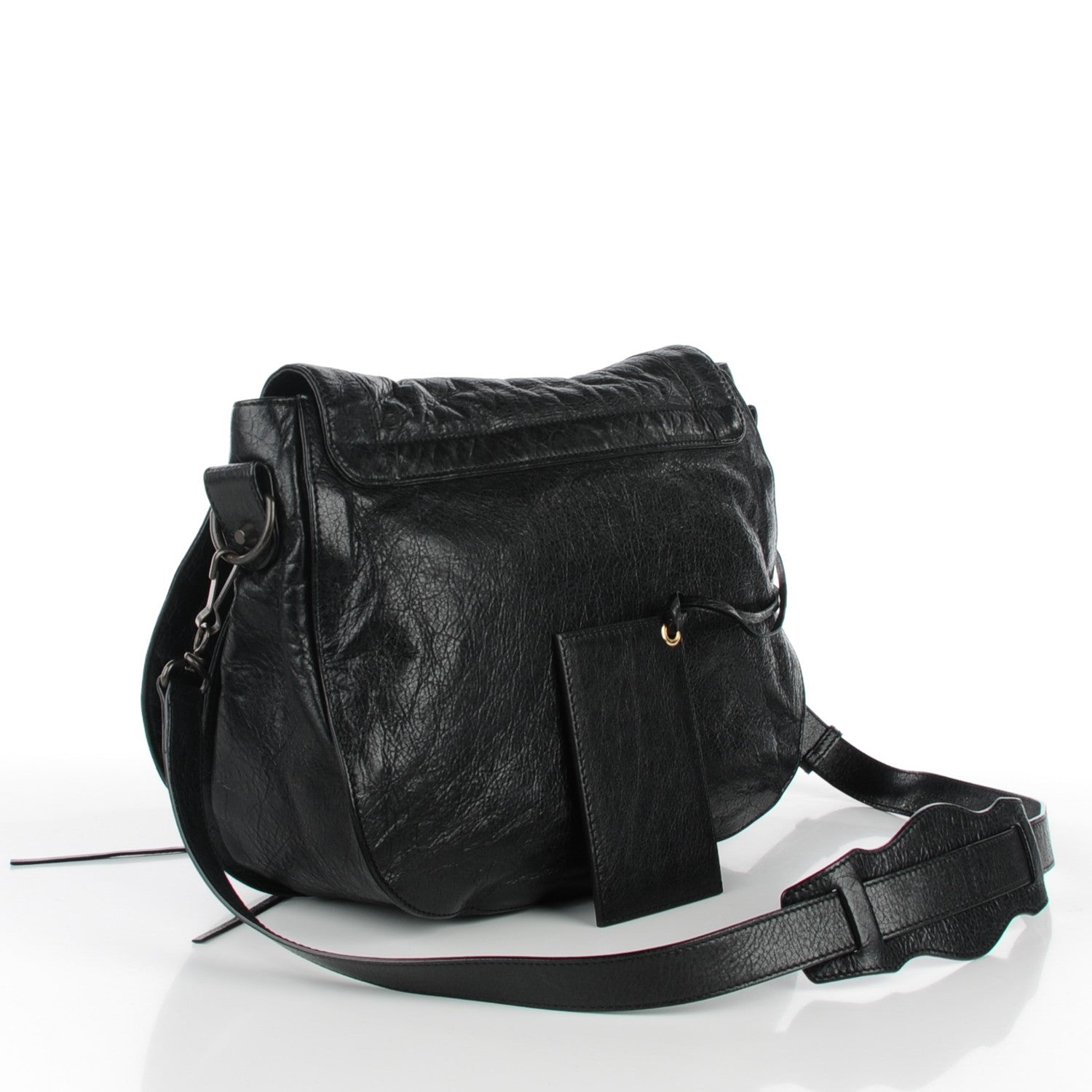 Balenciaga Agneau Classic Hardware Neo Folk Messenger Black 3 of 7