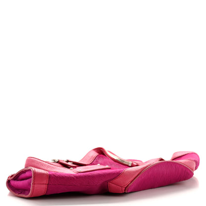 Alexander McQueen Calfskin Pony Hair De Manta Clutch Pink 4 of 11