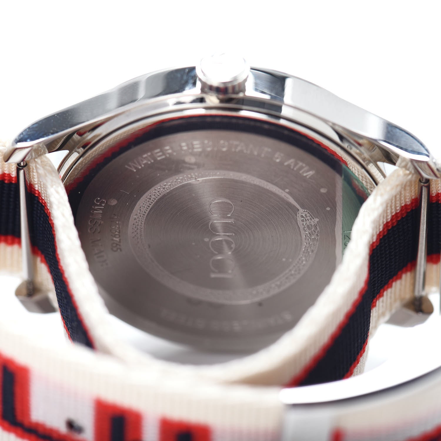 Gucci Stainless Steel Nylon 38mm G-Timeless Web Quartz Watch White 4 of 4