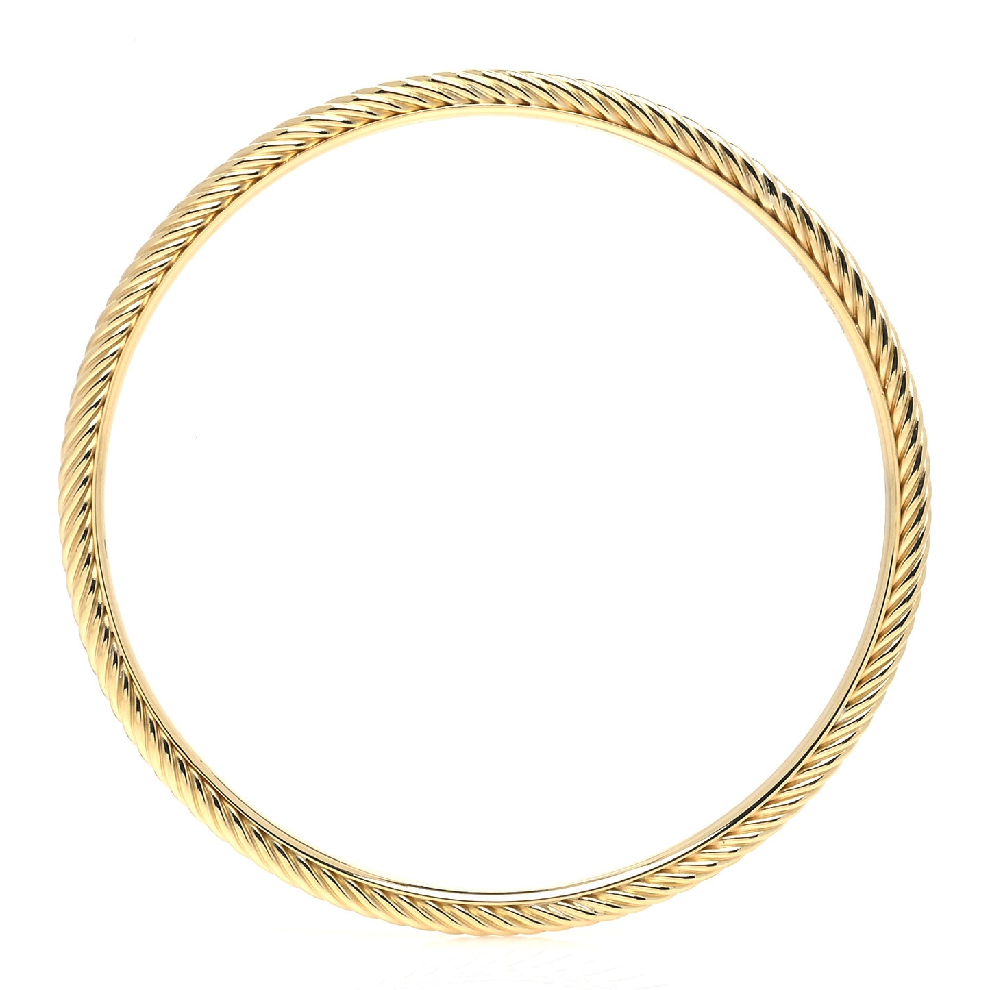 18K Yellow Gold Cable Classics Bangle Bracelet