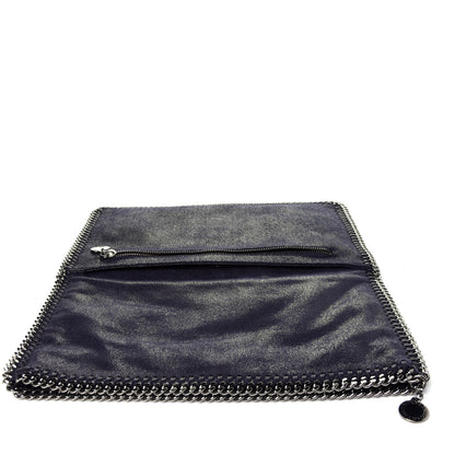 Stella McCartney Shaggy Deer Falabella Fold Over Clutch Navy Blue 11 of 12