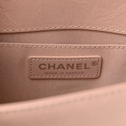 Chanel Aged Calfskin Chevron Quilted Medium Jacket Boy Flap Pink 9 of 10