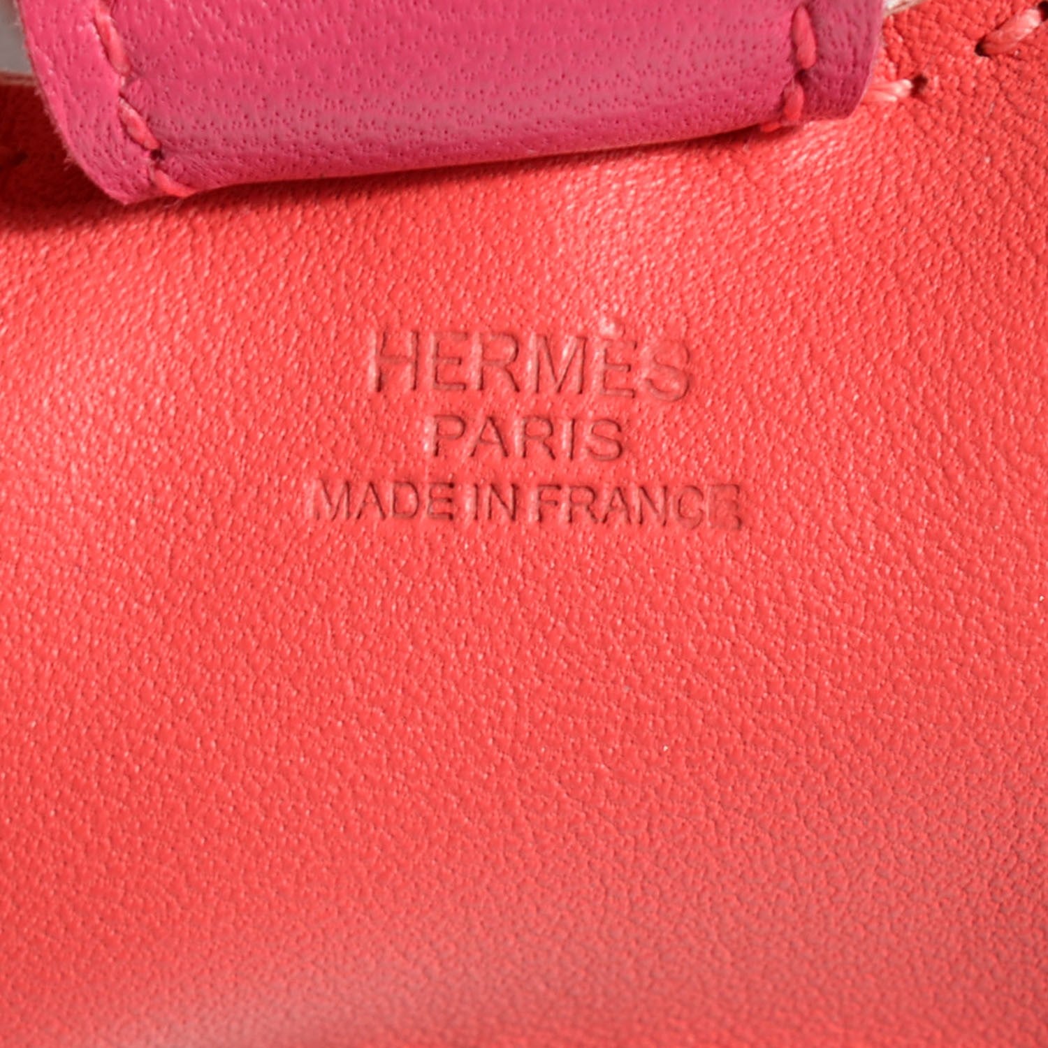 Hermes Milo Lambskin Grigri Rodeo Horse Bag Charm PM Rose Jaipur 4 of 4