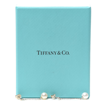 Tiffany Sterling Silver Pearl Ziegfeld Drop Earrings 5 of 5