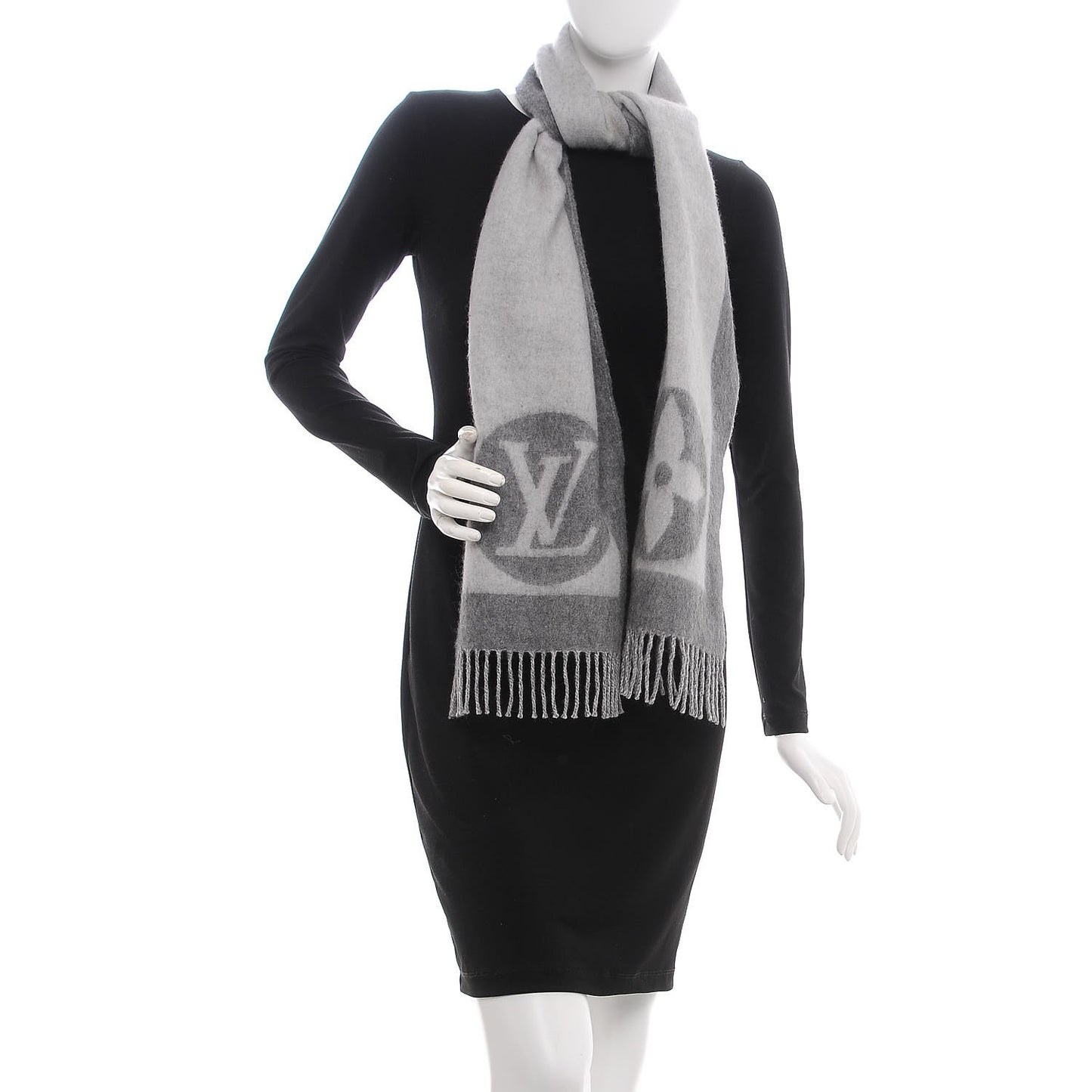 Lambswool Angora Cardiff Scarf Grey