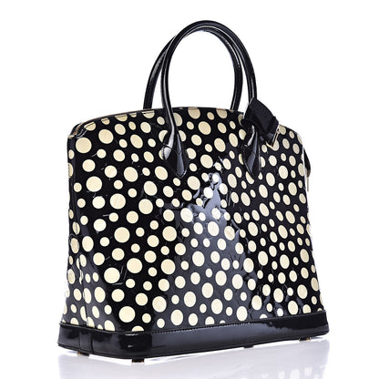 Louis Vuitton Vernis Kusama Infinity Dots Lockit MM Black 3 of 11