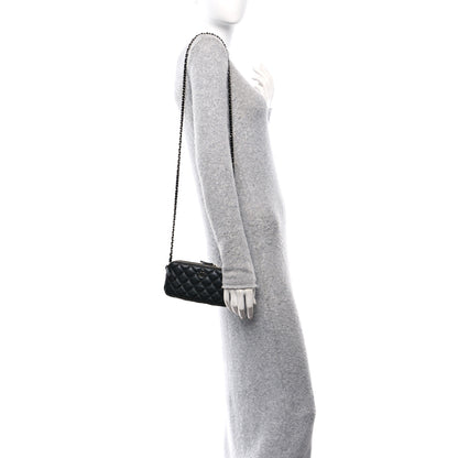 Chanel Lambskin Quilted Small Clutch With Chain Black 2 of 11
