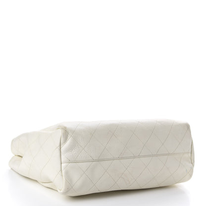 Chanel Caviar Stitched Large Shopping Tote White 5 of 14
