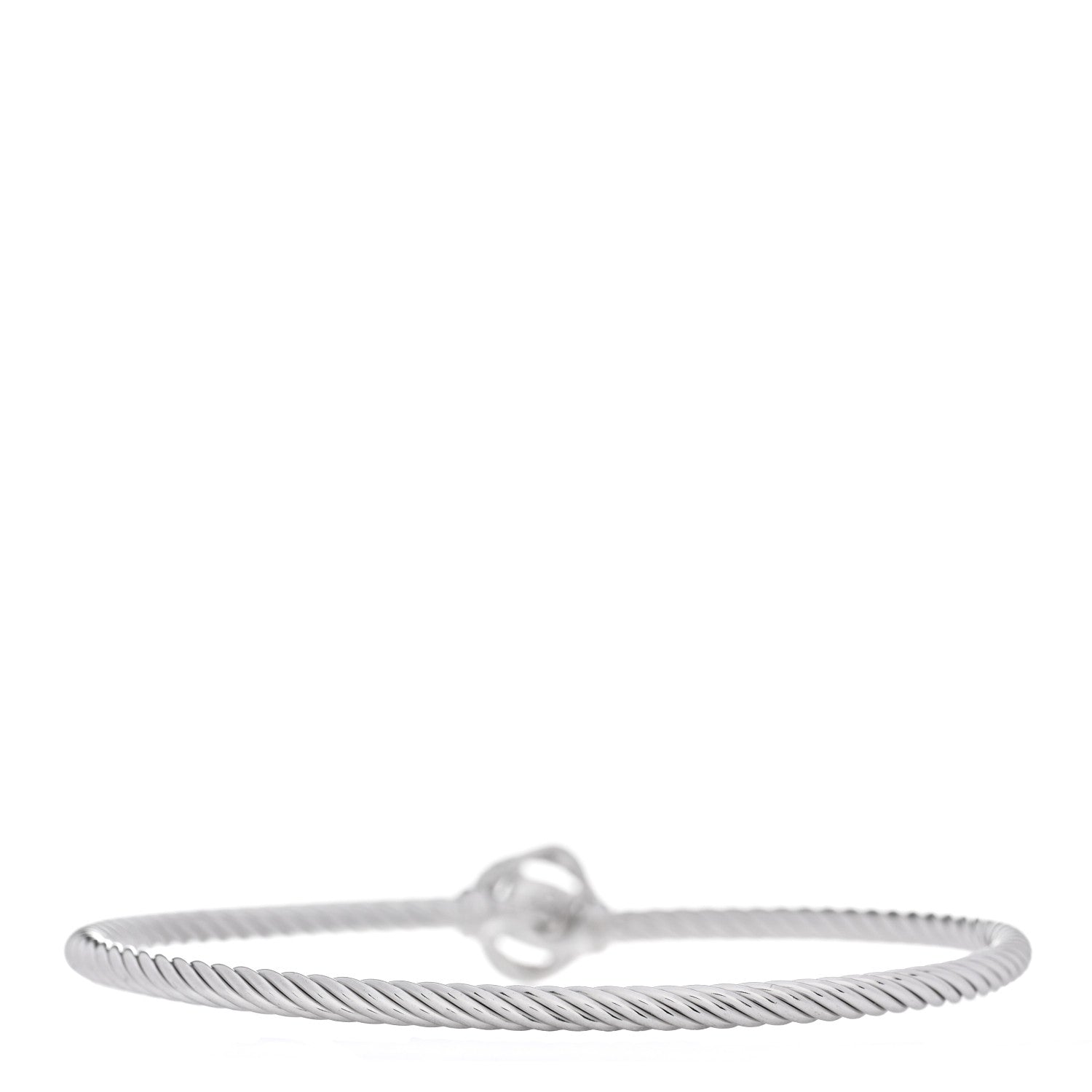 David Yurman Sterling Silver Diamond 3mm Infinity Bracelet 2 of 3
