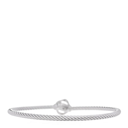 David Yurman Sterling Silver Diamond 3mm Infinity Bracelet 2 of 3