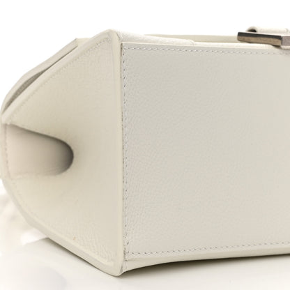 Balenciaga Grained Calfskin Small Hourglass Top Handle Bag White 8 of 9