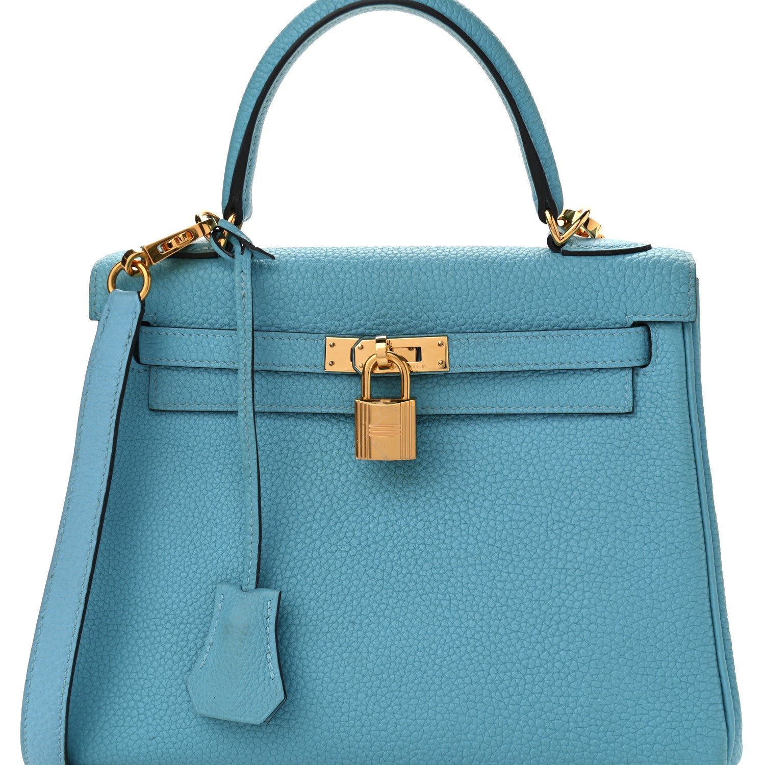 Hermes Togo Kelly Retourne 25 Bleu Du Nord 8 of 10