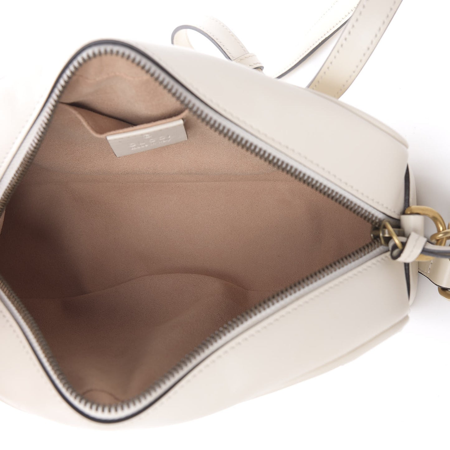 Calfskin Matelasse Small GG Marmont Chain Shoulder Bag White