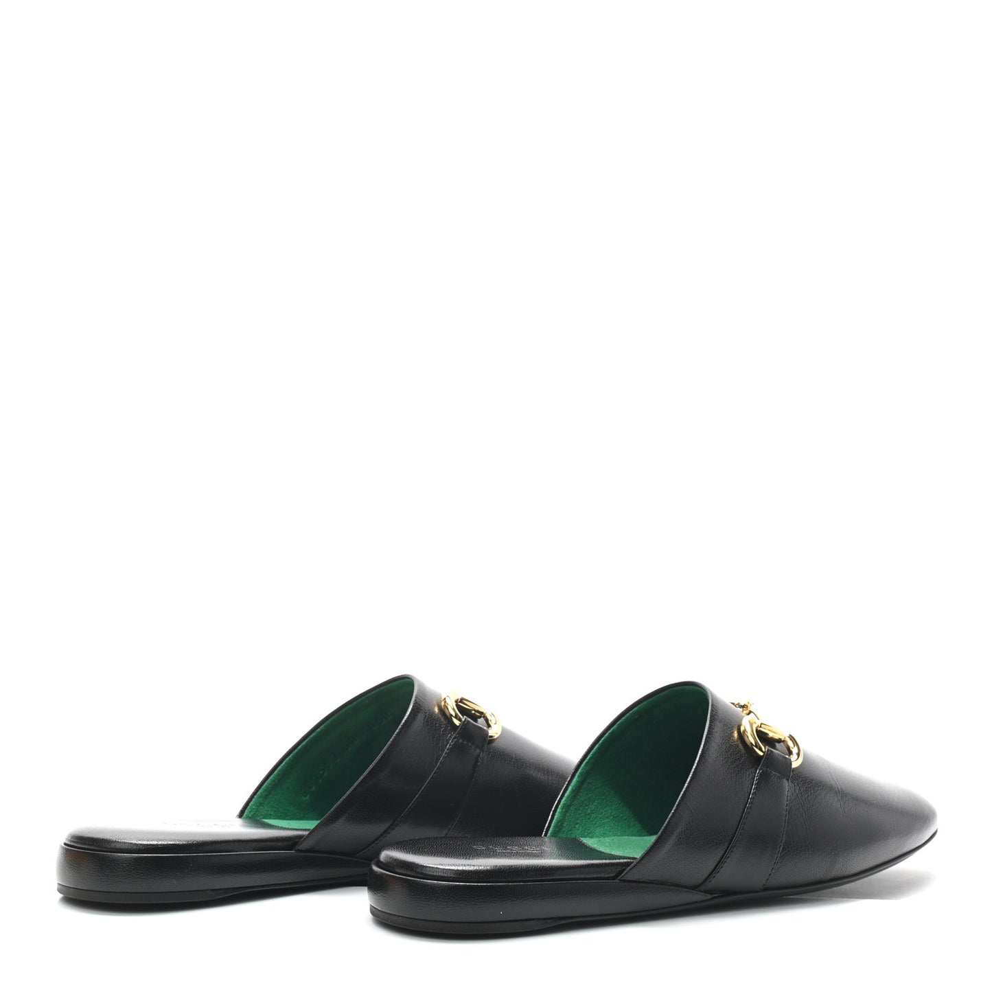 Goatskin Horsebit Pericle Slippers 38.5 Black
