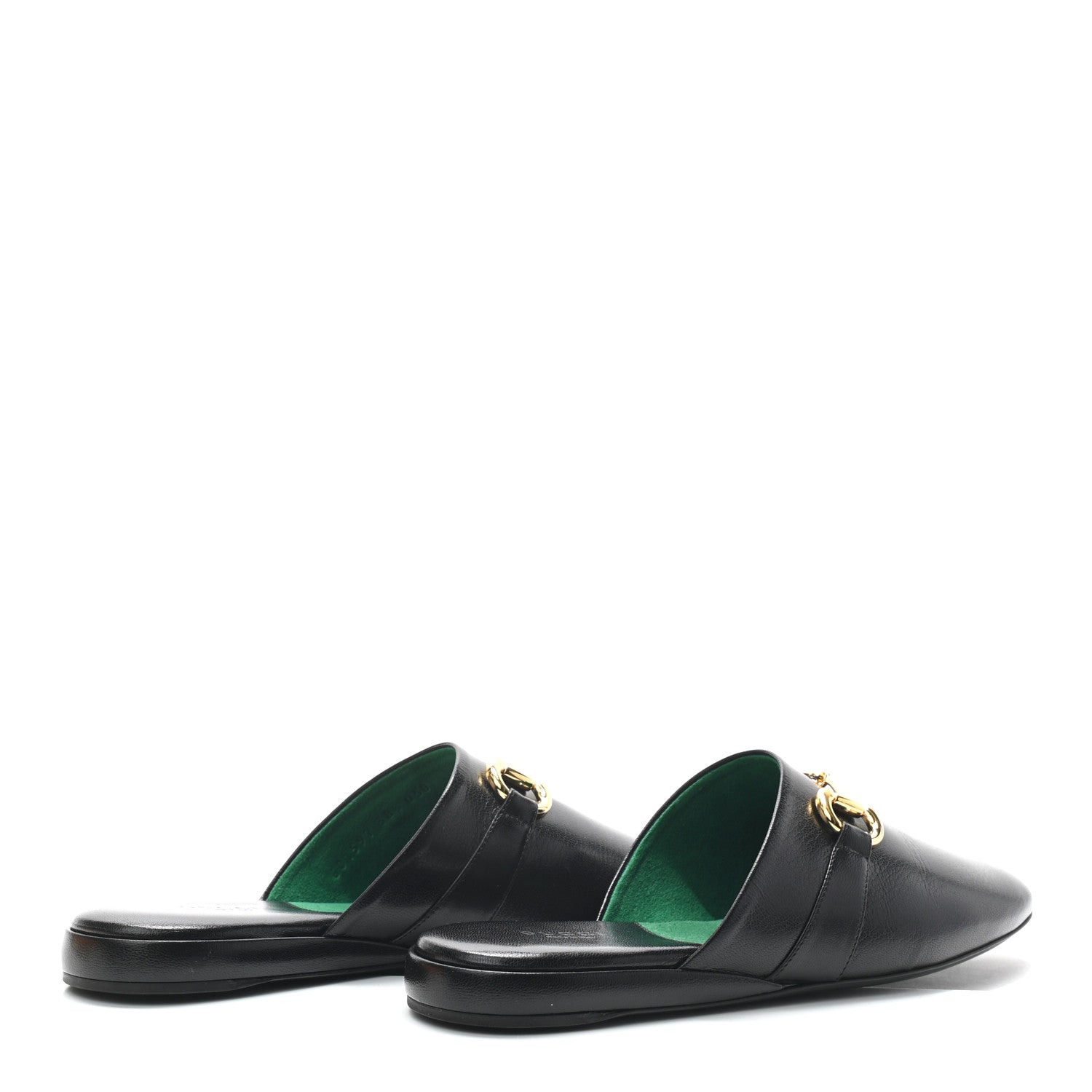 Gucci Goatskin Horsebit Pericle Slippers 38.5 Black 4 of 8