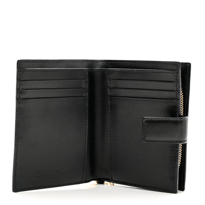 Christian Dior Lambskin Cannage Studded Lady Dior Compact Wallet Black 5 of 7