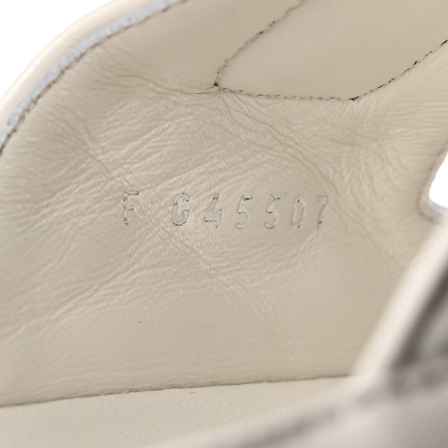 Lambskin Quilted Velcro Dad Chain CC Slide Sandals 38 White