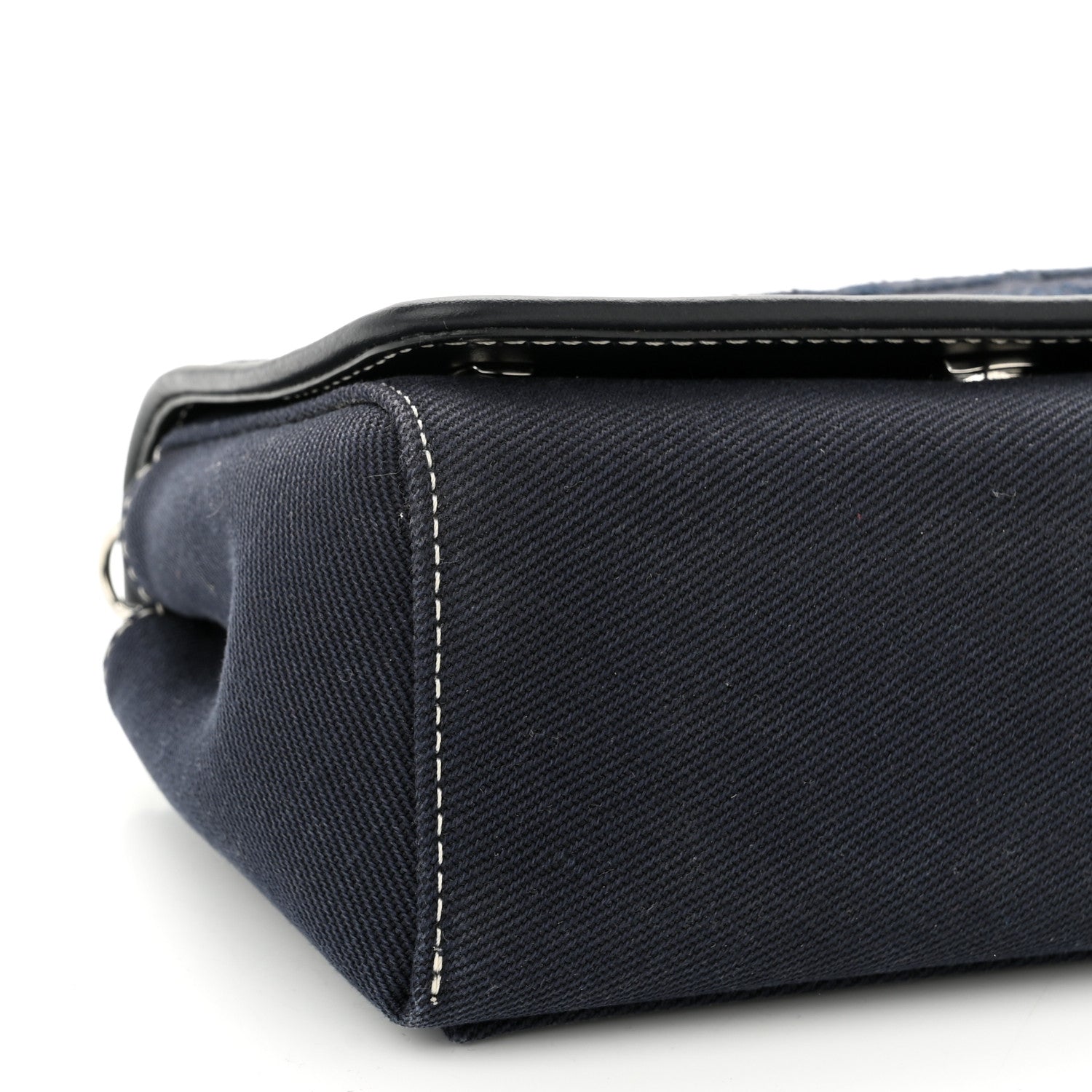 Burberry Cotton Canvas Horseferry Small Crossbody Bag Navy 9 of 11