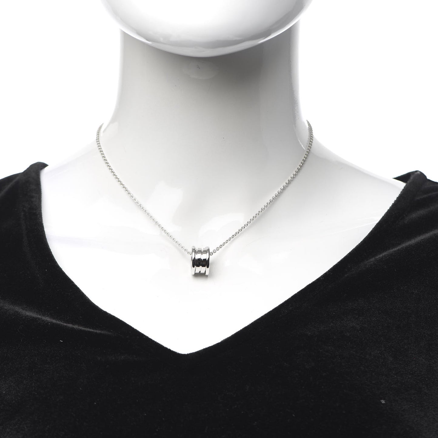 18K White Gold B.Zero1 Pendant Necklace