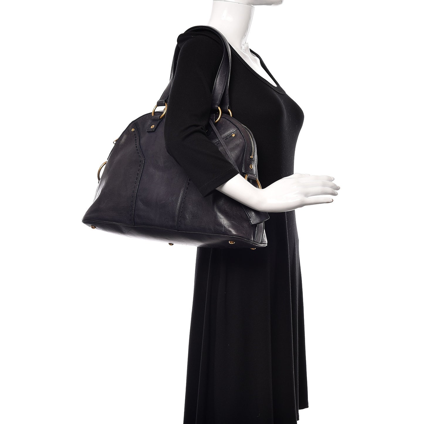Calfskin Large Muse Navy Blue