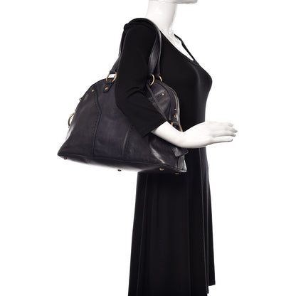 Saint Laurent Calfskin Large Muse Navy Blue 2 of 26
