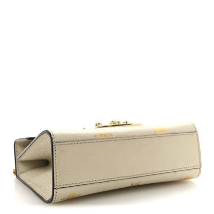 Gucci Grained Calfskin Bee Star Small Padlock Shoulder Bag White 4 of 10
