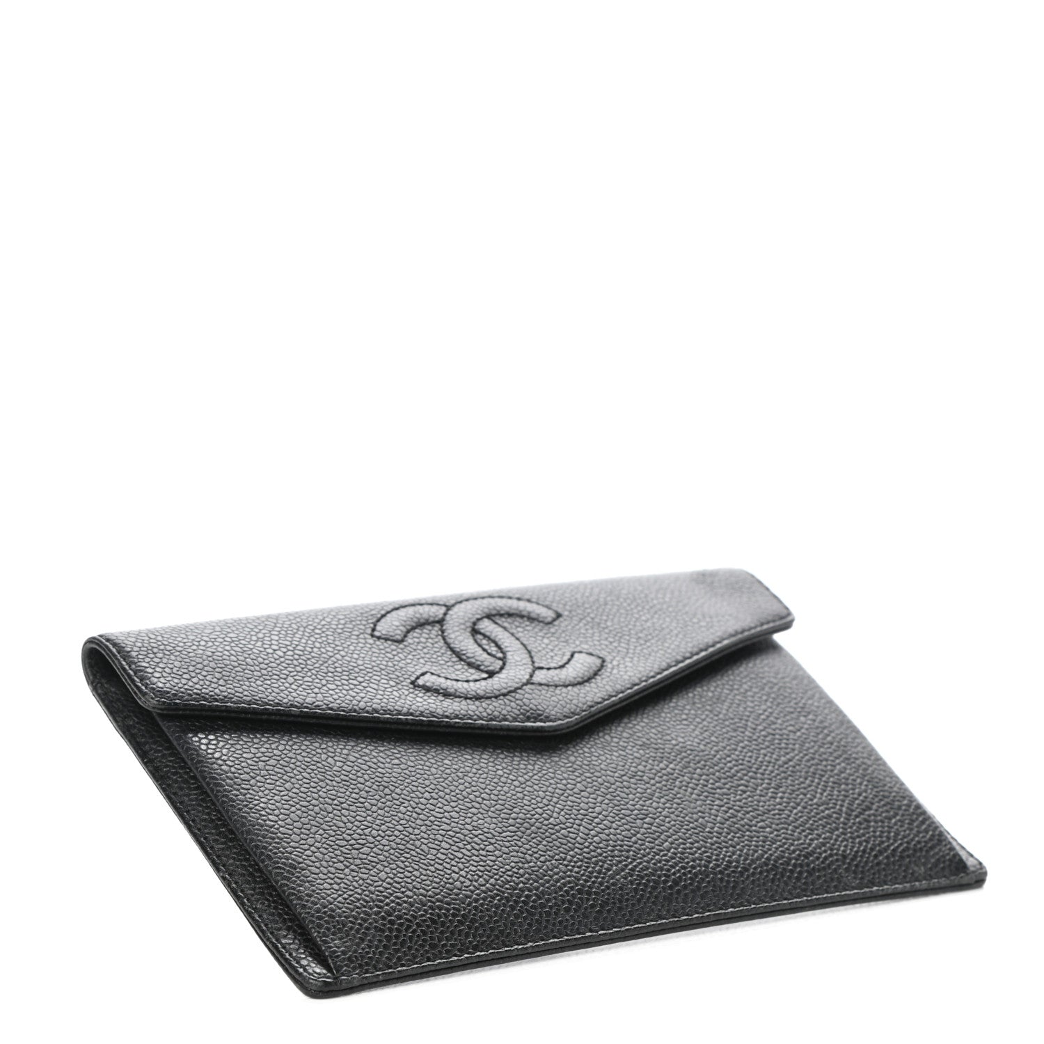 Chanel Caviar Timeless CC Envelope Wallet Black 4 of 7