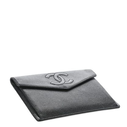 Chanel Caviar Timeless CC Envelope Wallet Black 4 of 7
