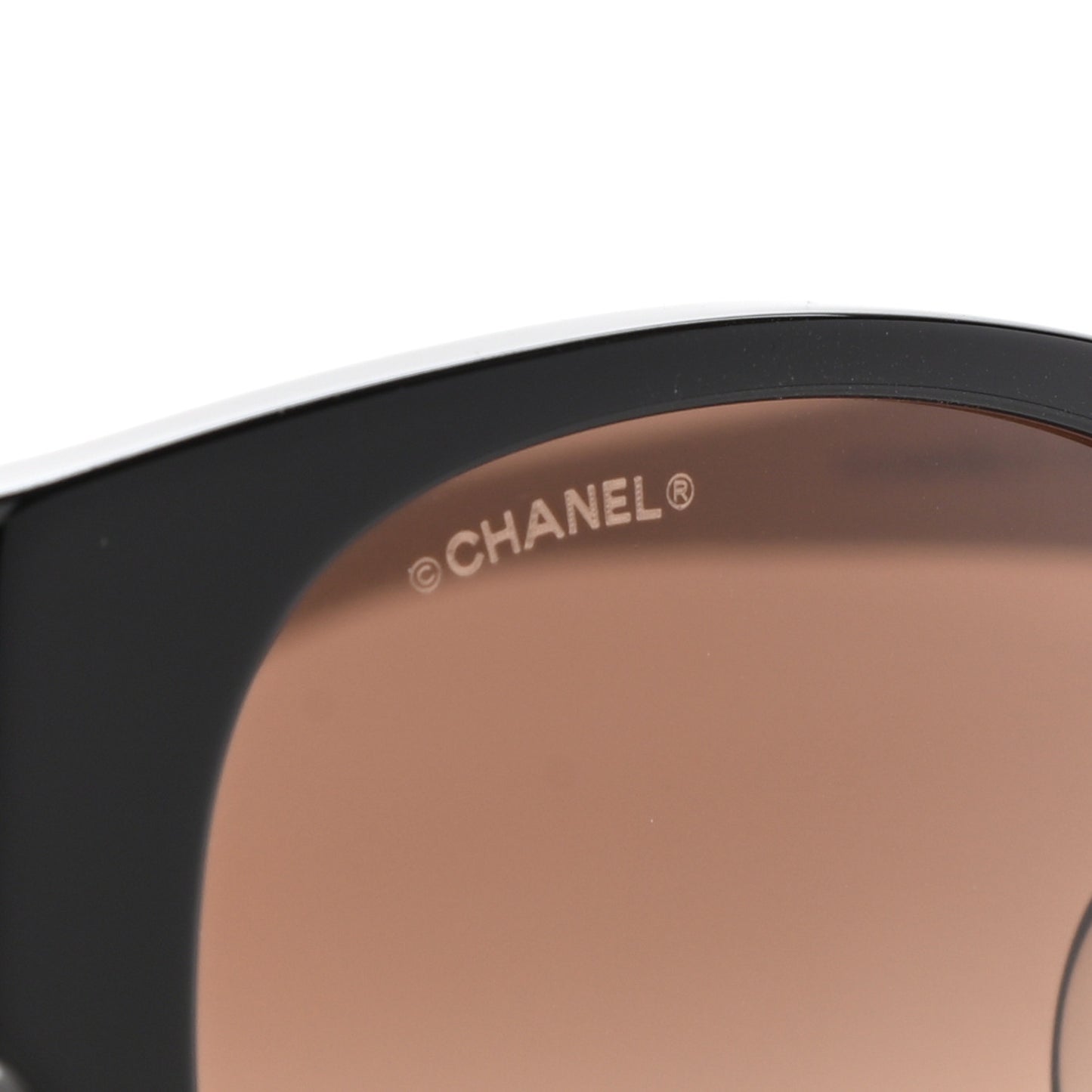 Crystal Lambskin CC Sunglasses 5455-Q-B Black Beige