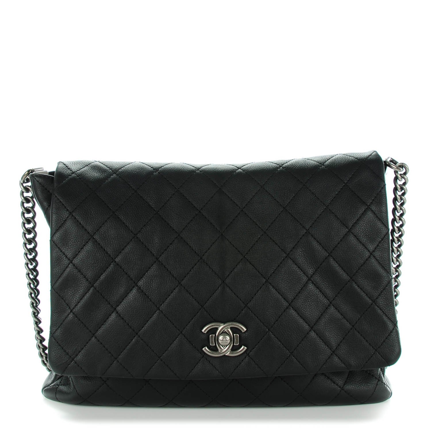 Chanel Calfskin Quilted Couture Messenger Black 1 of 7
