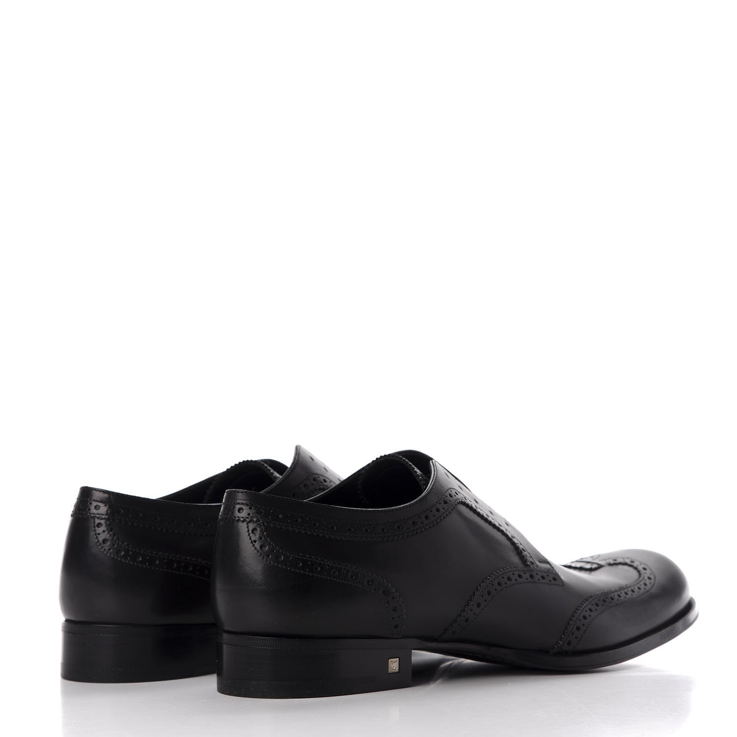 Louis Vuitton Calfskin Dandy Derby Shoes 10.5 Black 4 of 12