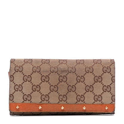 Gucci Monogram Studded Continental Wallet Orange 1 of 7