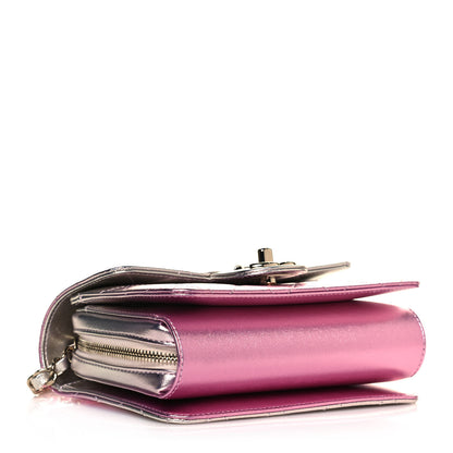 Chanel Metallic Lambskin Like A Wallet Flap Golden Pink 4 of 13