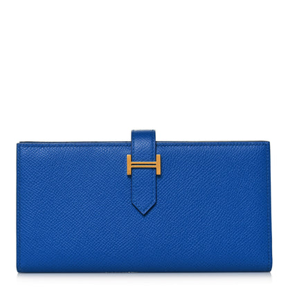 Hermes Epsom Bearn Gusset Wallet Bleu Zellige 1 of 13