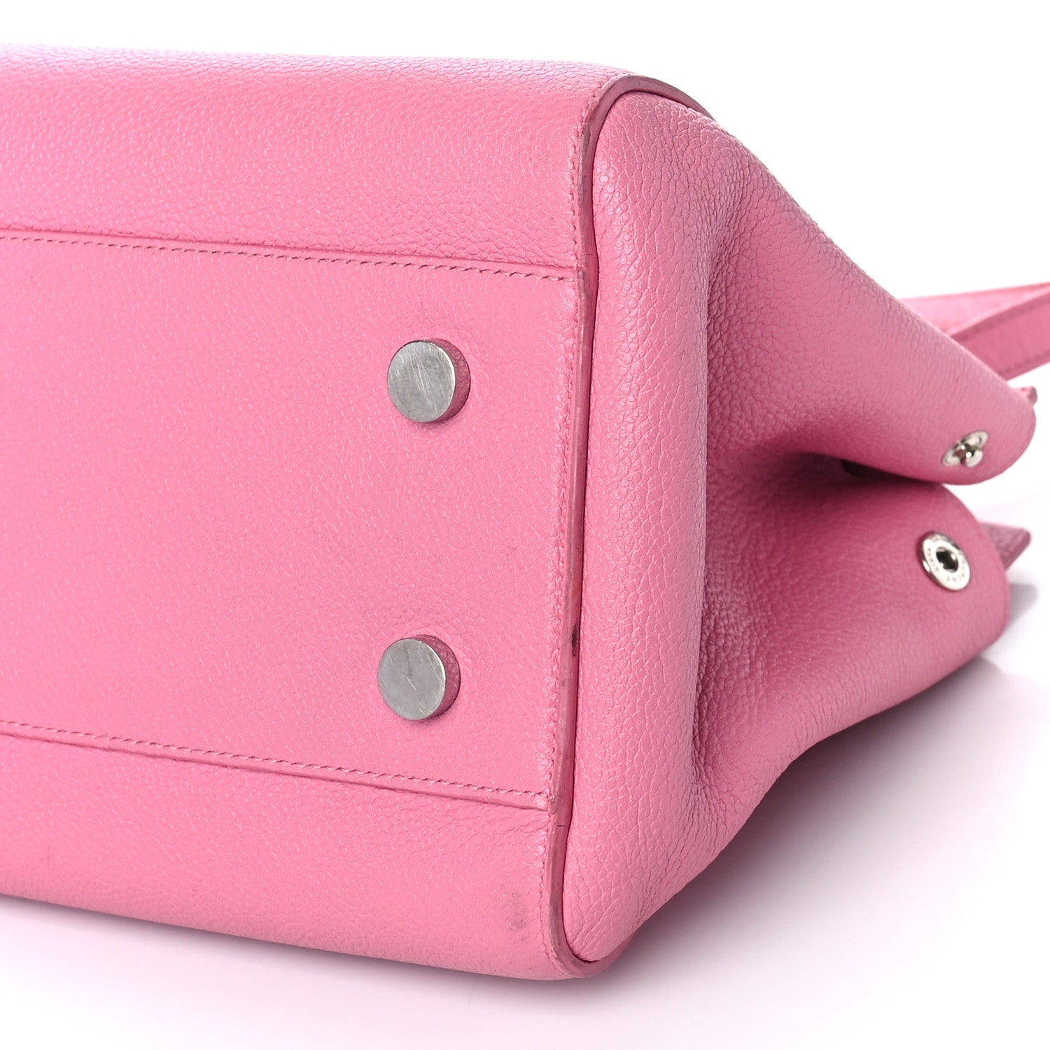 Saint Laurent Grained Calfskin Small Cabas Rive Gauche Rose Clair 8 of 20