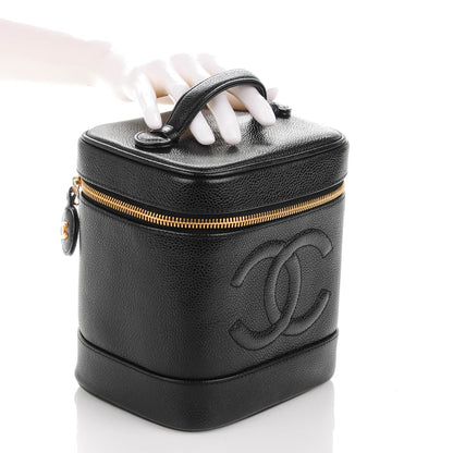 Chanel Caviar Vanity Cosmetic Case Black 2 of 8