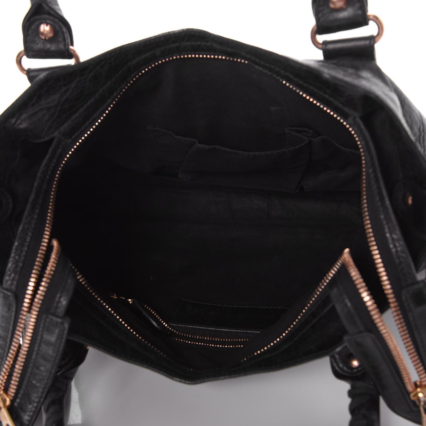 Agneau Giant 12 Rose Gold Hardware Town Black