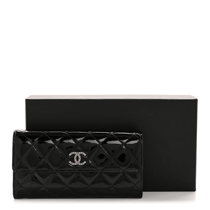 Chanel Patent Quilted Large Brilliant Flap Wallet Black 13 of 13