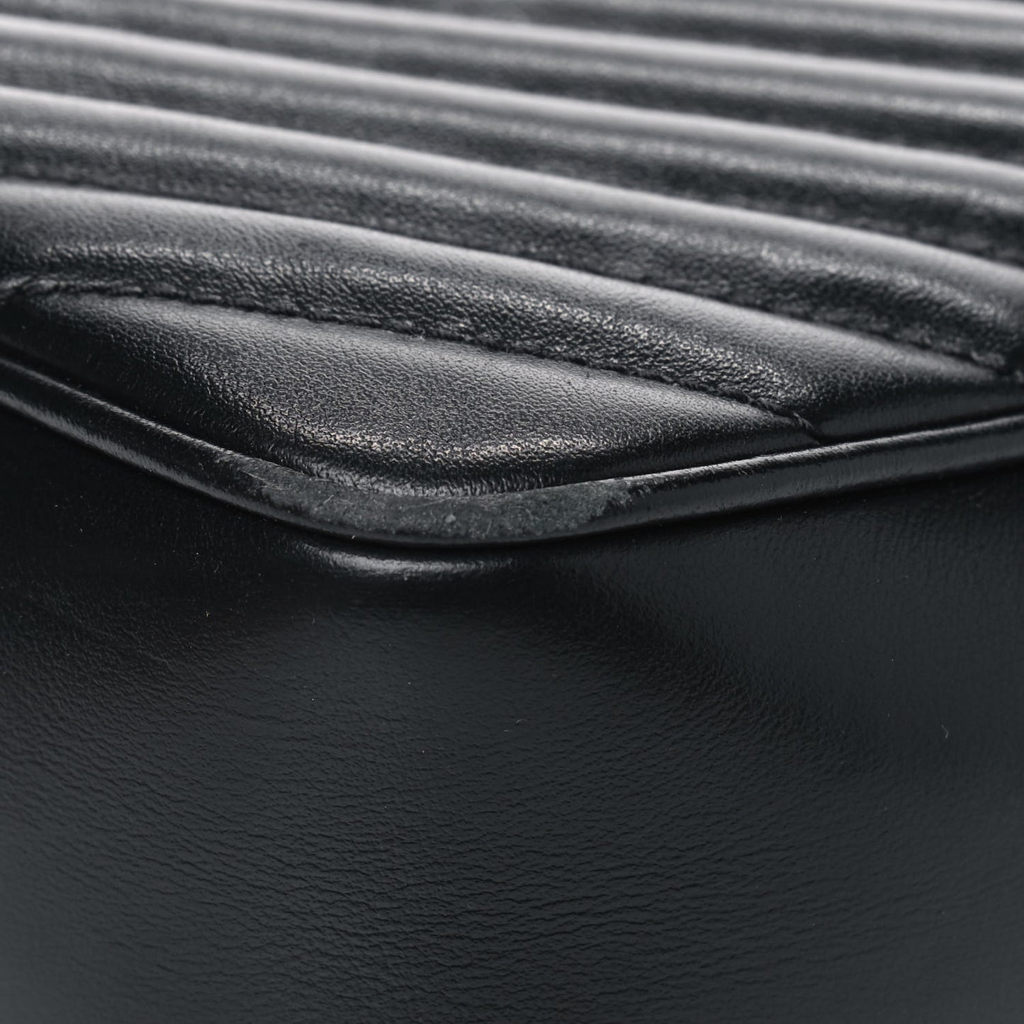 Calfskin Matelasse Monogram Lou Camera Bag Black