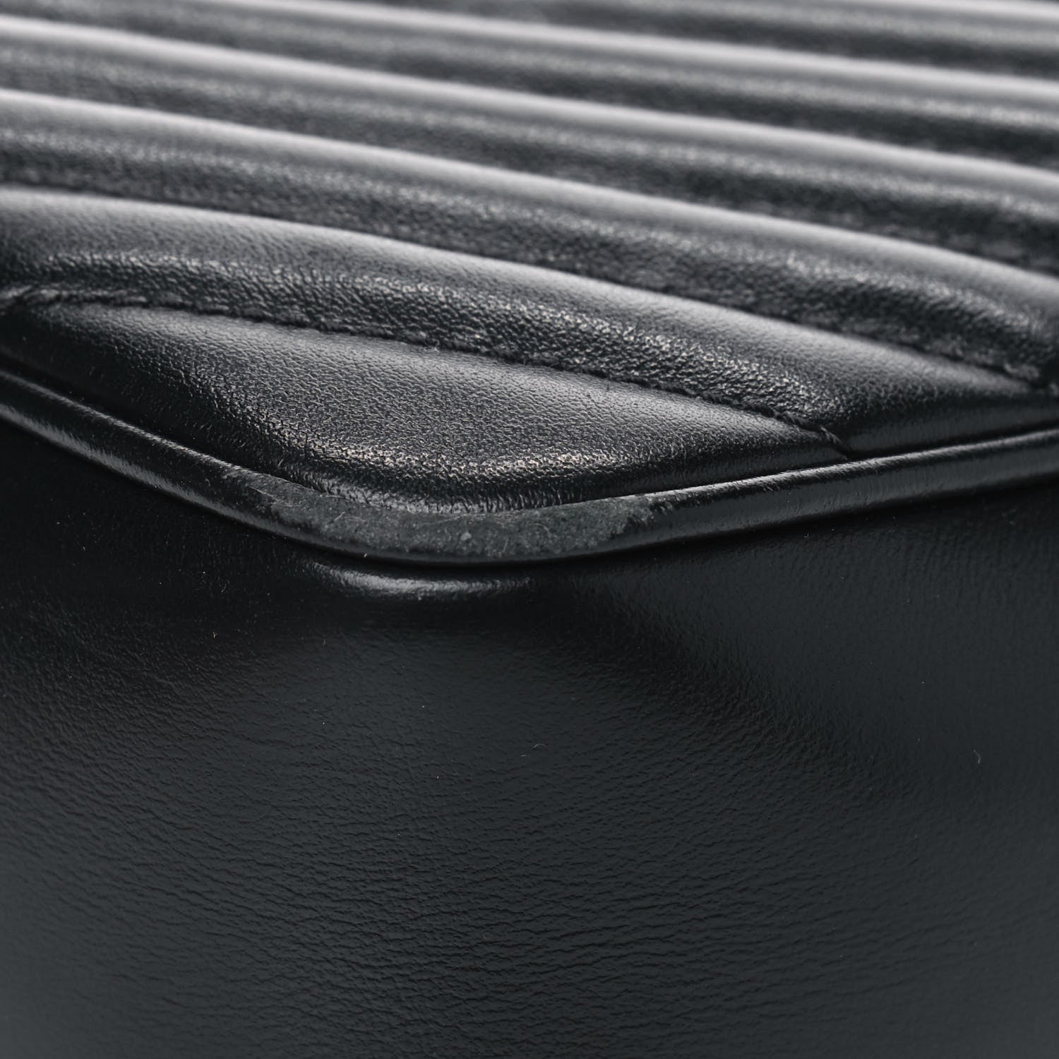 Saint Laurent Calfskin Matelasse Monogram Lou Camera Bag Black 6 of 9