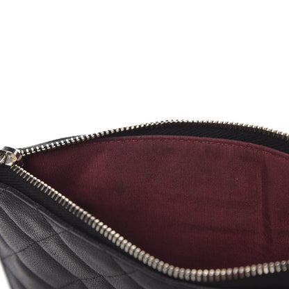 Chanel Caviar Quilted Filigree Zip Pouch Black 7 of 13