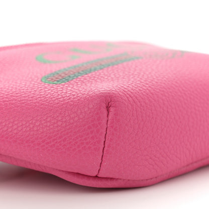 Gucci Grained Calfskin Small Logo Belt Bag Box Pink Green 9 of 10
