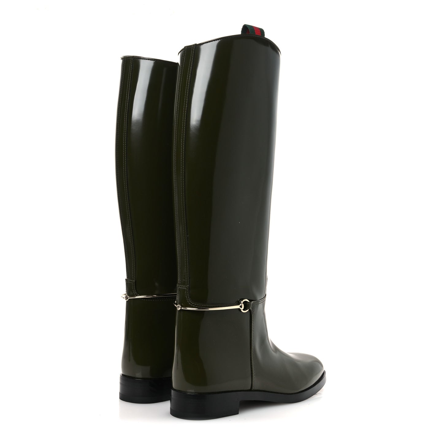 Brushed Calfskin Michelangelo Slim Horsebit Riding Boots 39 Luscious Green