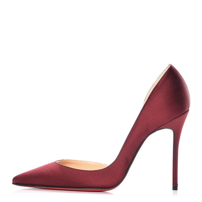 Christian Louboutin Satin Iriza 100 Pumps 36 Lie De Vin 1 of 8