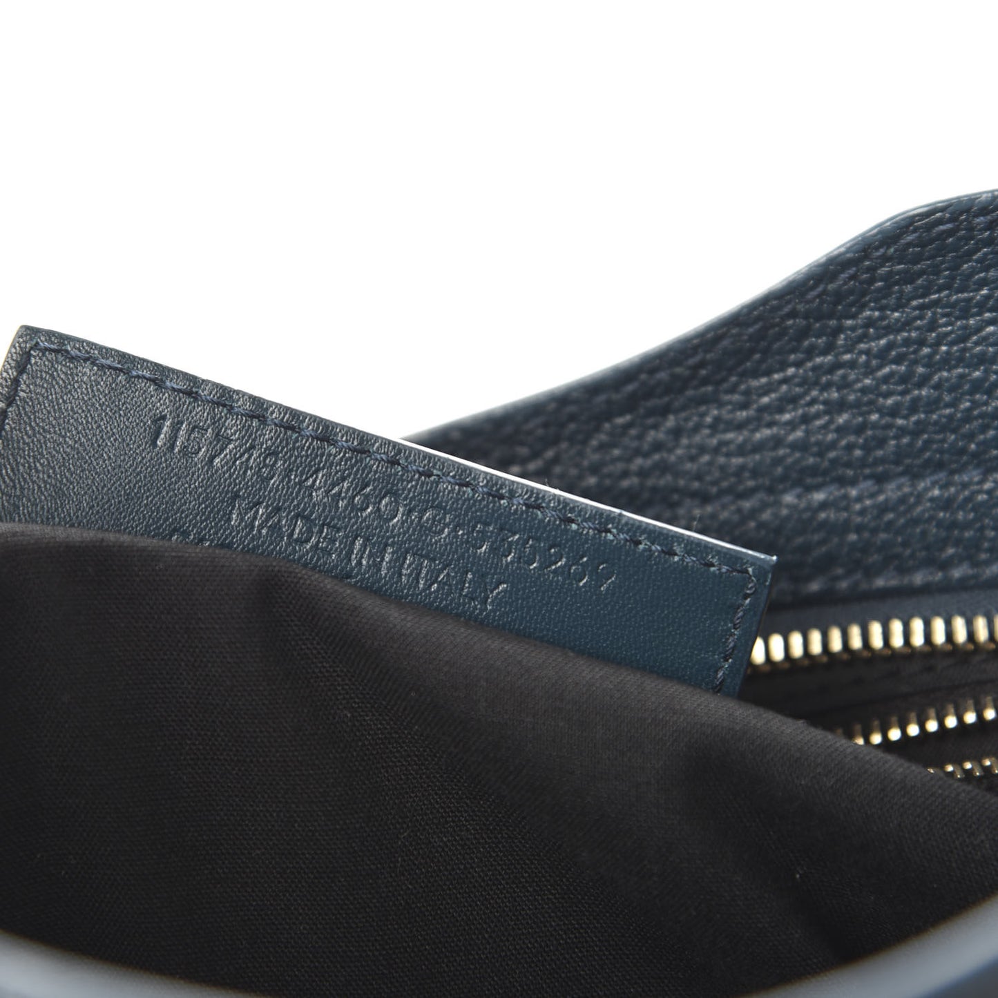 Chevre Gold Metallic Edge Hardware City Bleu Paon