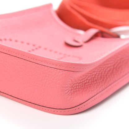 Hermes Taurillon Clemence Amazone Evelyne TPM Rose Azalee Rouge Pivoine 9 of 10