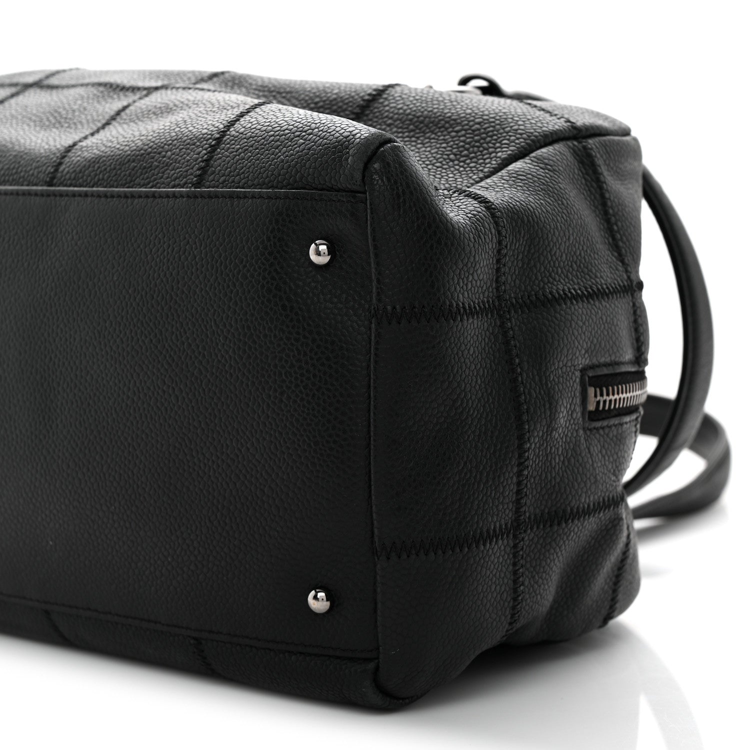Chanel Caviar Square Stitched Bowler Black 9 of 9