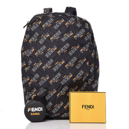 Fendi X FILA Calfskin Mania Backpack Help Bag Charm Black 10 of 12