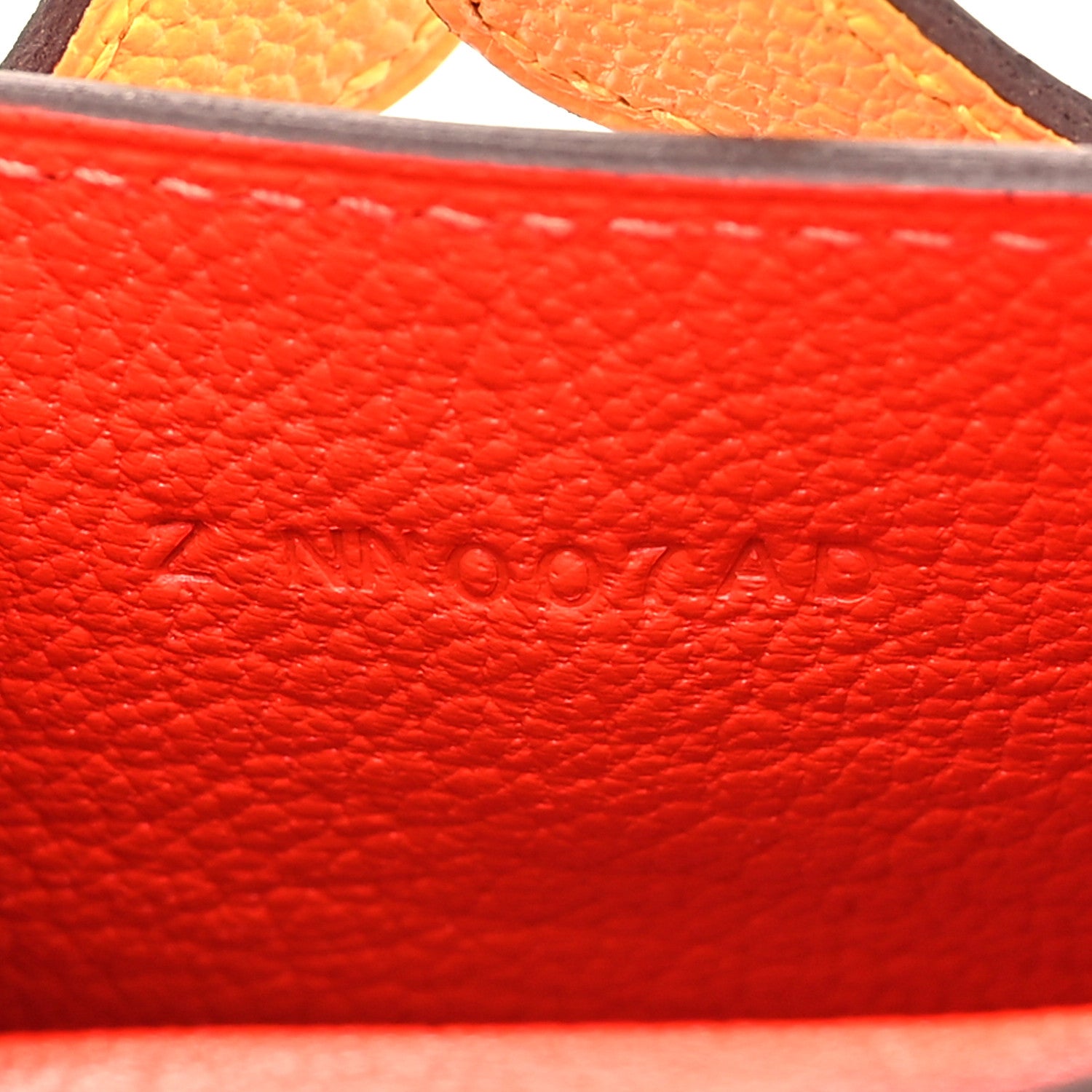 Hermes Tadelakt Chevre Mysore Kelly Quelle Idole Bag Charm Capucine Jaune De Naples Vert Vertigo Zanzibar 6 of 6